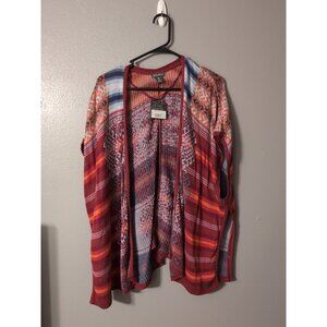 Eddie Bauer XS/S Phoenix Wrap Cardigan Sweater Multicolor Southwest Open Front